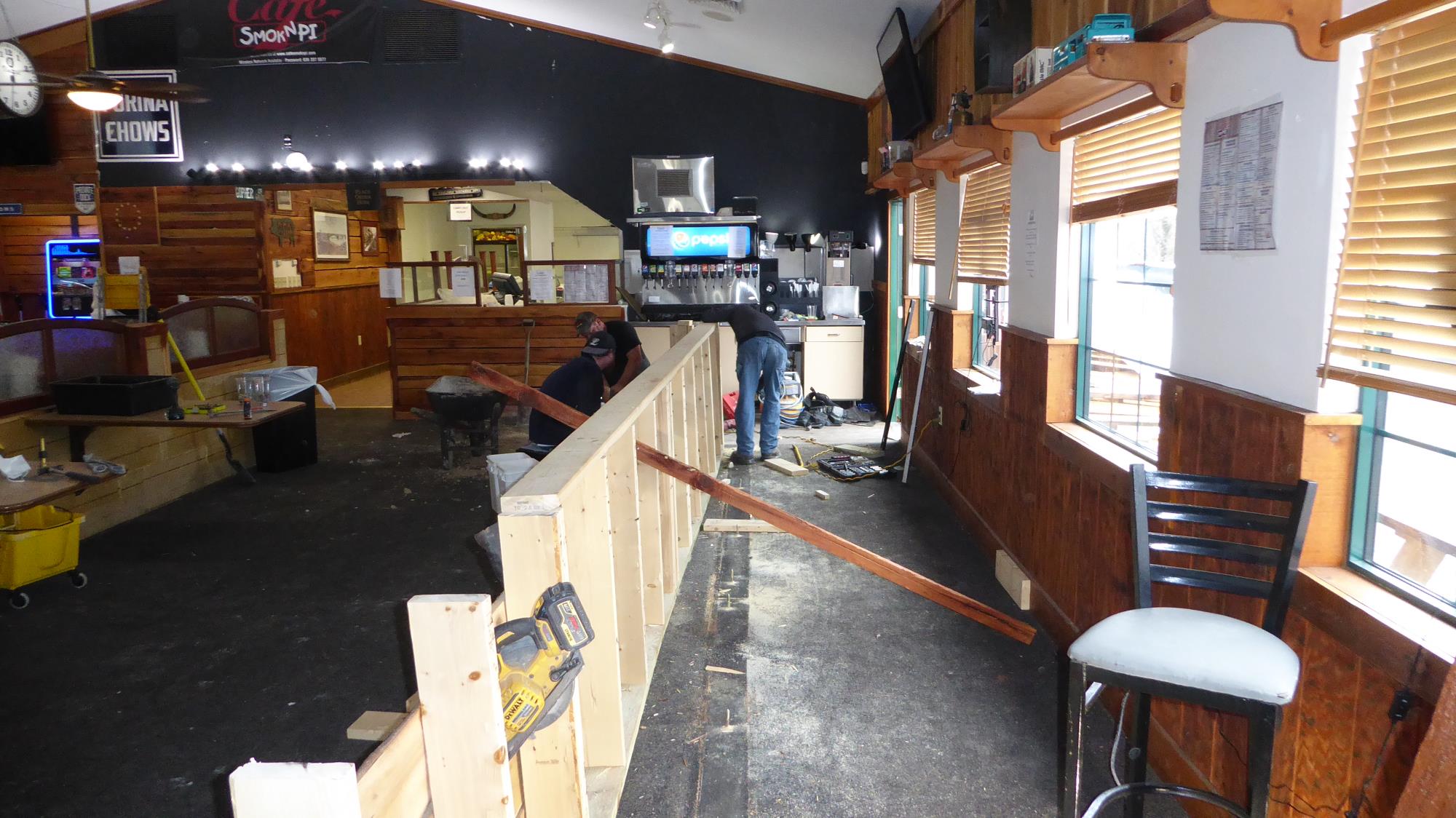 Construction on the new bar began in March 2022.